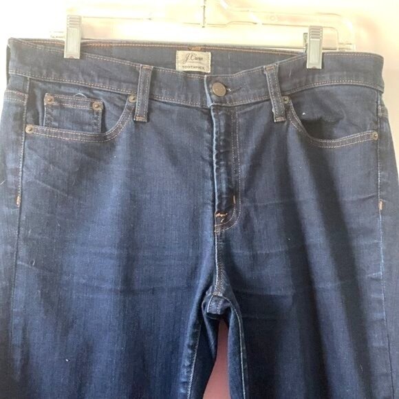 J. Crew Womens Toothpick Fit Dark Wash Jeans Size 31 Stretch Denim Cotton Blend - Picture 4 of 16